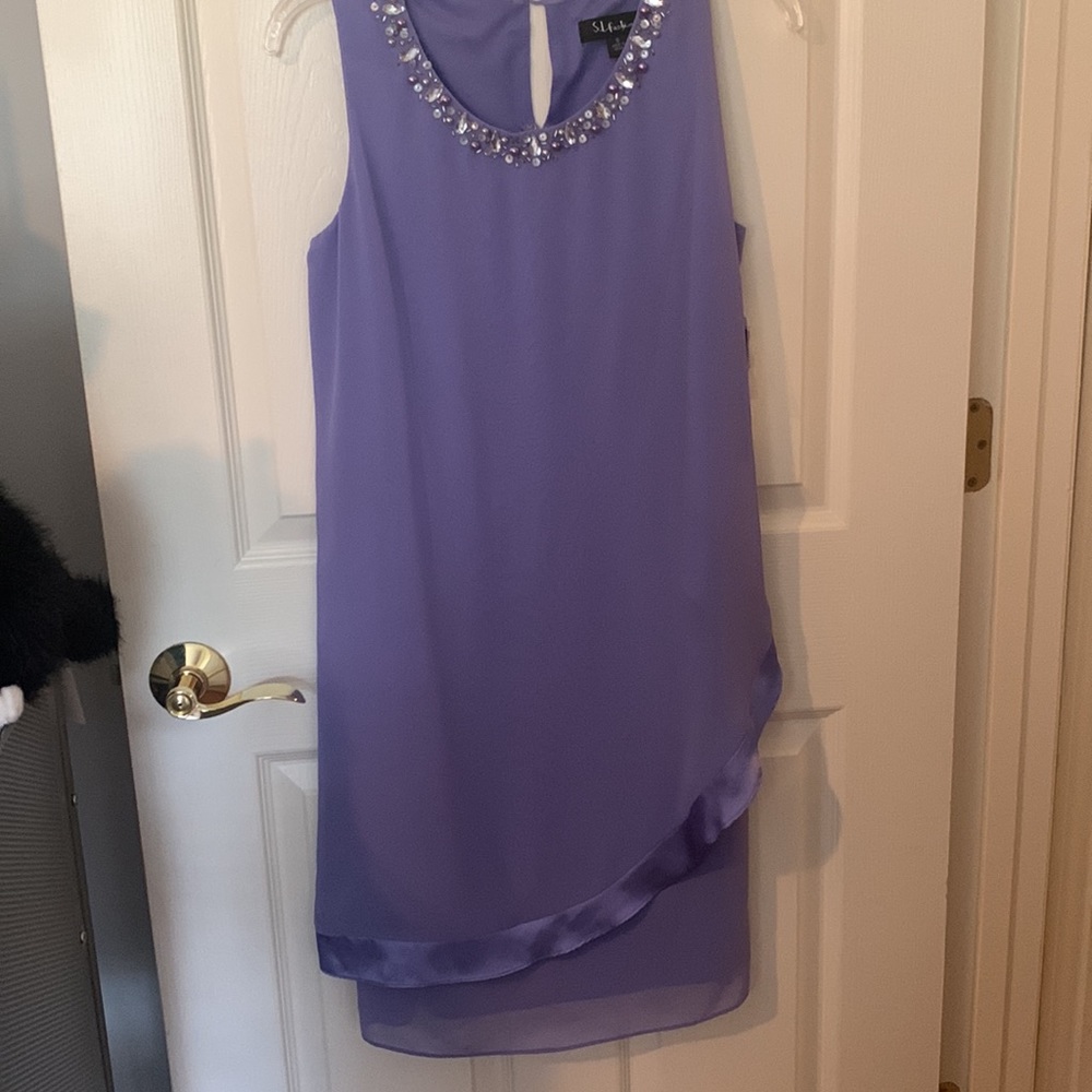 SL Fashions beautiful flowing lavender  A line fancy dress Size 6
